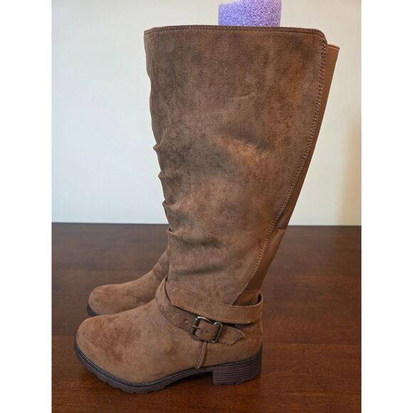 Unr8ted Womens Brown Knee High Boots Size 8.5W - Picture 7 of 8